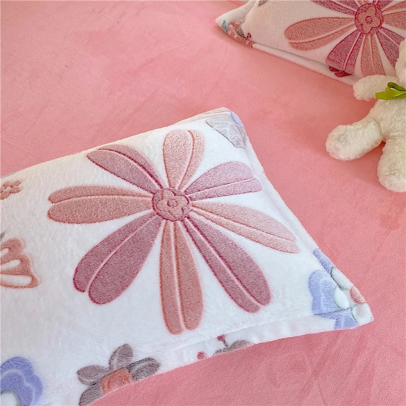 2pcs Fluffy Plush Pillowcase