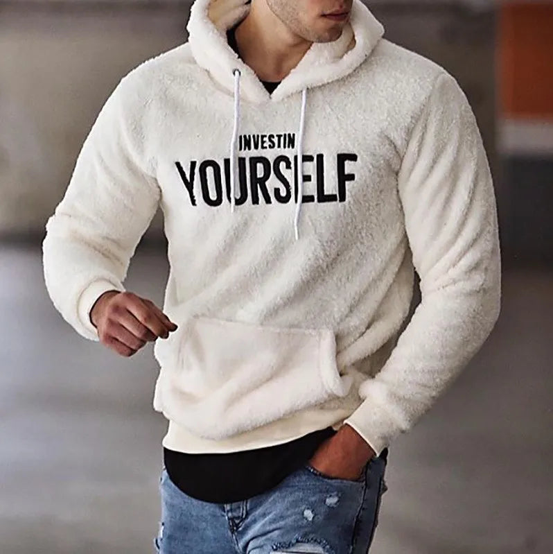 Embroidered hoodie casual