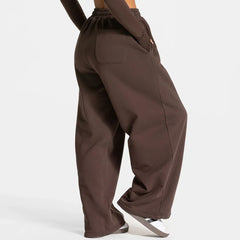 Loose Yoga Trousers Casual Straight Wide Leg Sports Pants Gym Sweatpants Elastic High Waist Fitness Running Yoga Pants