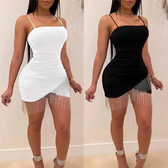 slip dresses slim cross skirts