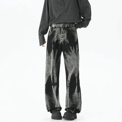 Baggy Wide Leg Jeans High Street Style Dyed Denim Casual Straight Neutral Wind Baggy Jeans Versatile