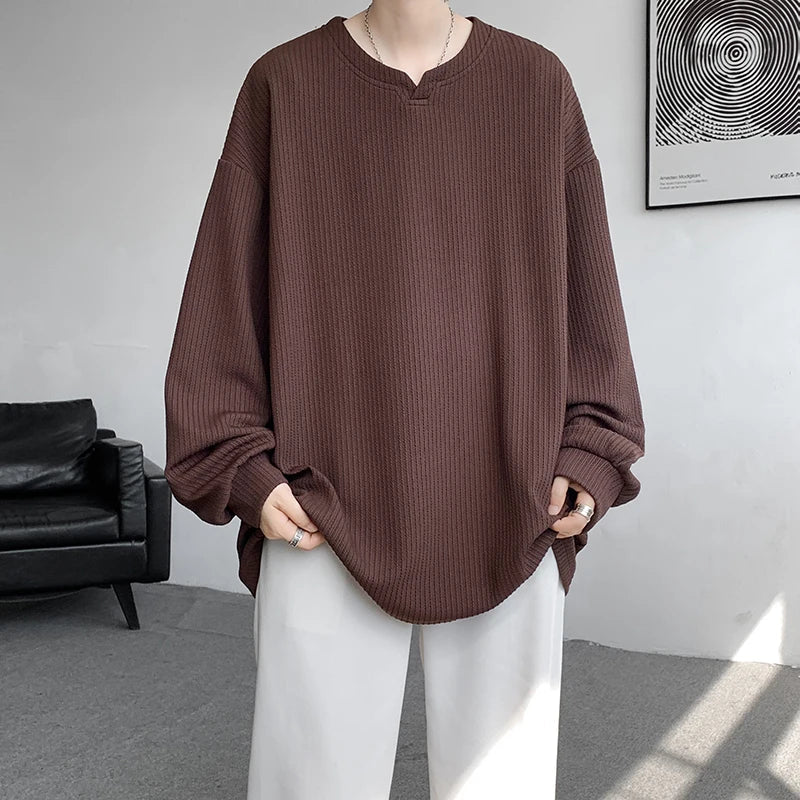 Texture Long Sleeve T shirt