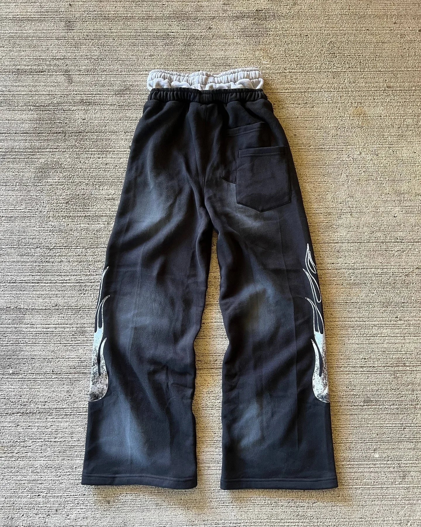 American Sweatpants Y2K Pants Gothic Hip Hop Letter Patch Retro Double Layer Design Baggy Elastic Waist Jogging Casual Pants