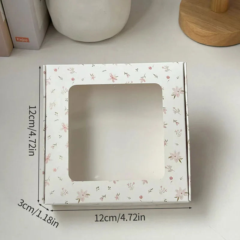 1/3/5/10pcs Packaging Boxes With Bowknot DIY Candy Cookies Gift Window Boxes Handmade Soap Wrapping Supplies Wedding Decor