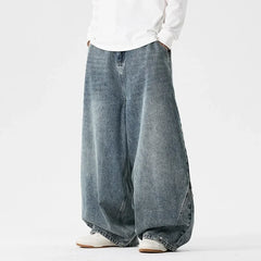 Streetwear Denim Pants Harajuku Washed Baggy Jeans Y2K Punk Casual High Waist Wide Leg Pants
