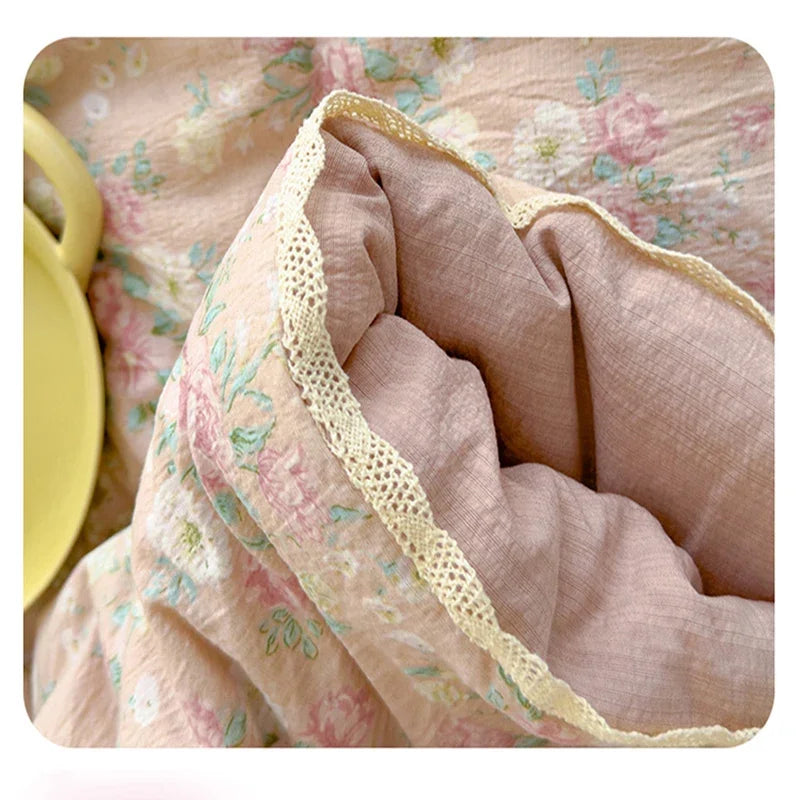 Sweet Printed Air-Condition Blanket Soft Skin-Friendly quilted quilt Breathable Cooling Comforter Queen King Beds