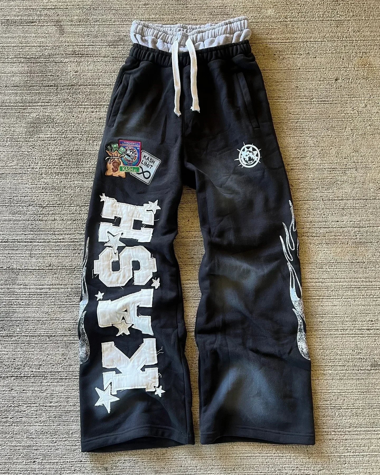 American Y2k Sweatpants Gothic Harajuku Vintage Letter Patch Loose Casual Pantsable High Waisted Jogging Pants