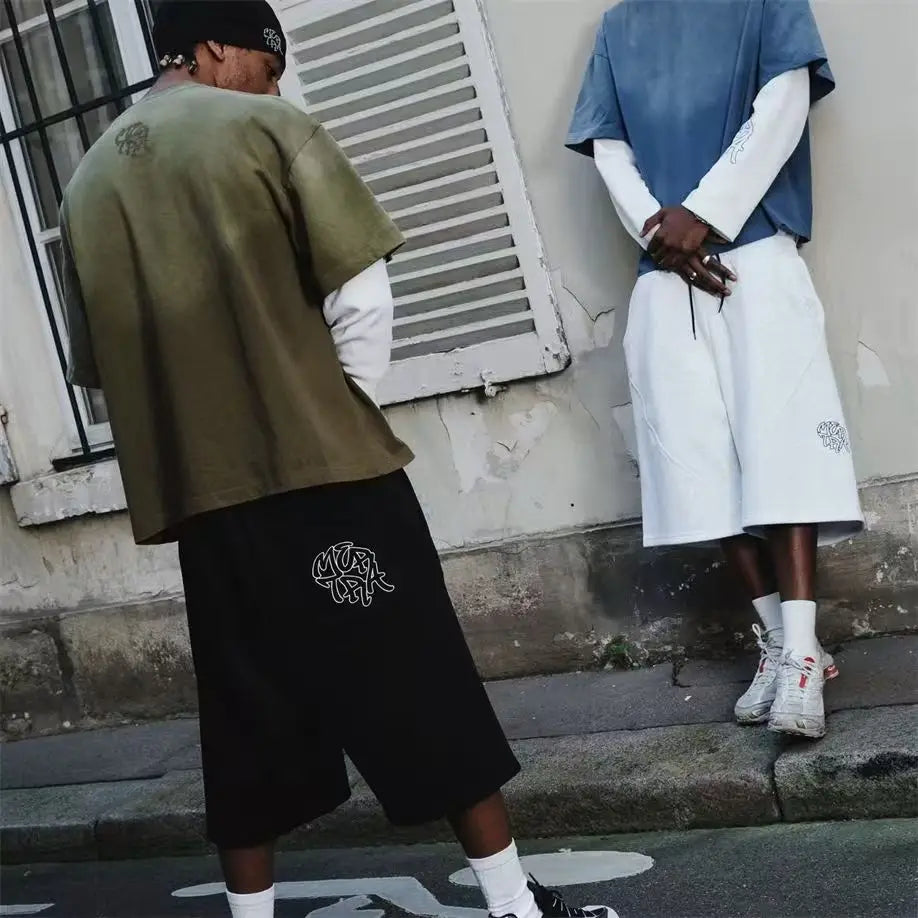 Y2k American Retro Embroidered Pattern Hip-Hop Loose Casual Pants