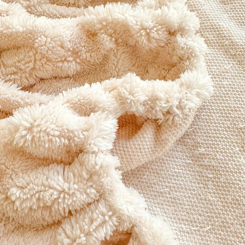 1pc Warm Bed Sheet with Elastic Band Single/Queen/King Mattress Cover Thick Coral Fleece Fluffy Fitted Bed Sheets