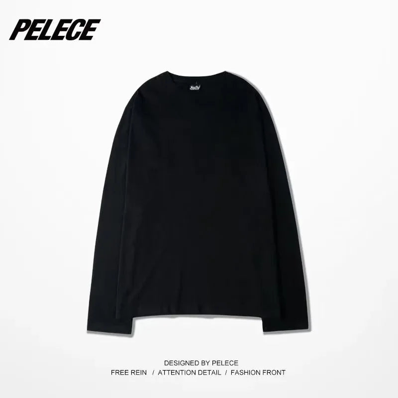 Divin Washed Cotton Printed Long Sleeve T Shirt Cool Street Wear Oversized T shirt Y2K Dark HipHop Punk Vintage Washed Shirt