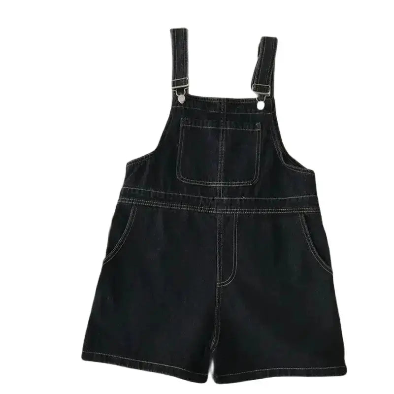 Blue Denim Shorts Loose Wide Leg Shorts Korean Jumpsuit Shorts
