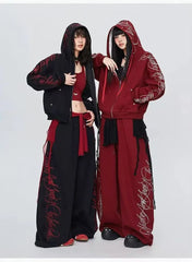 Gothic Letter Embroidery Hip Hop Clothing Oversized Streetwear Y2K American Loose Jogger Casual Sweatpants