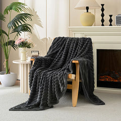 Flannel blanket, imitation rabbit fur blanket, soft
