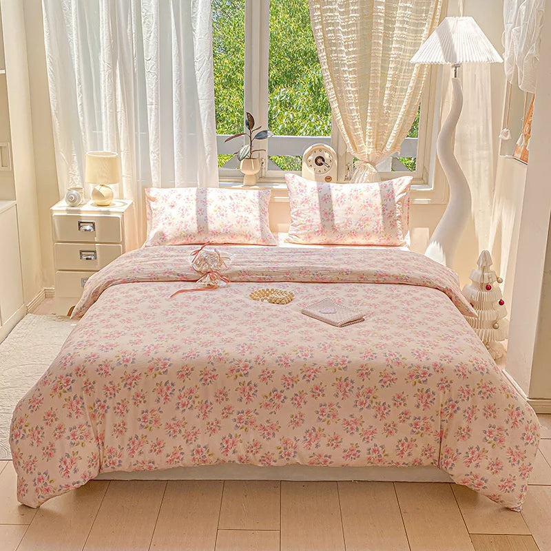 Floral Style Duvet Cover Breathable Quilts Cover Single/Double/Queen Size Comforter Cover Home Bedding (Pillowcase Need Order)