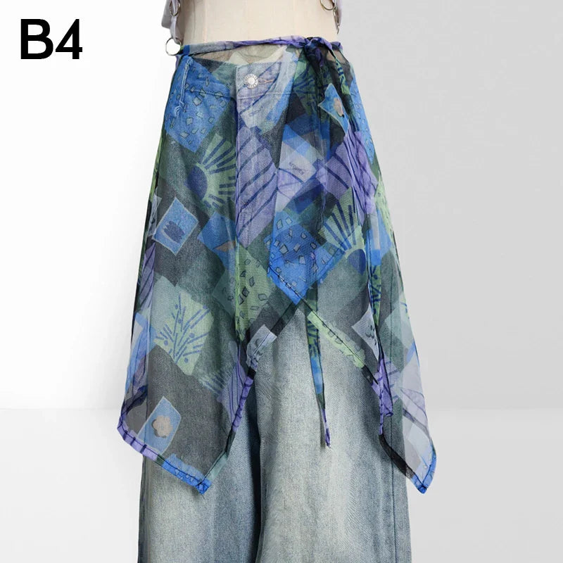 190cm Bohemian Hottie Jazz Belt Mesh Breathable Beach Outer Wear Multifunctional Waist scarf Accessories