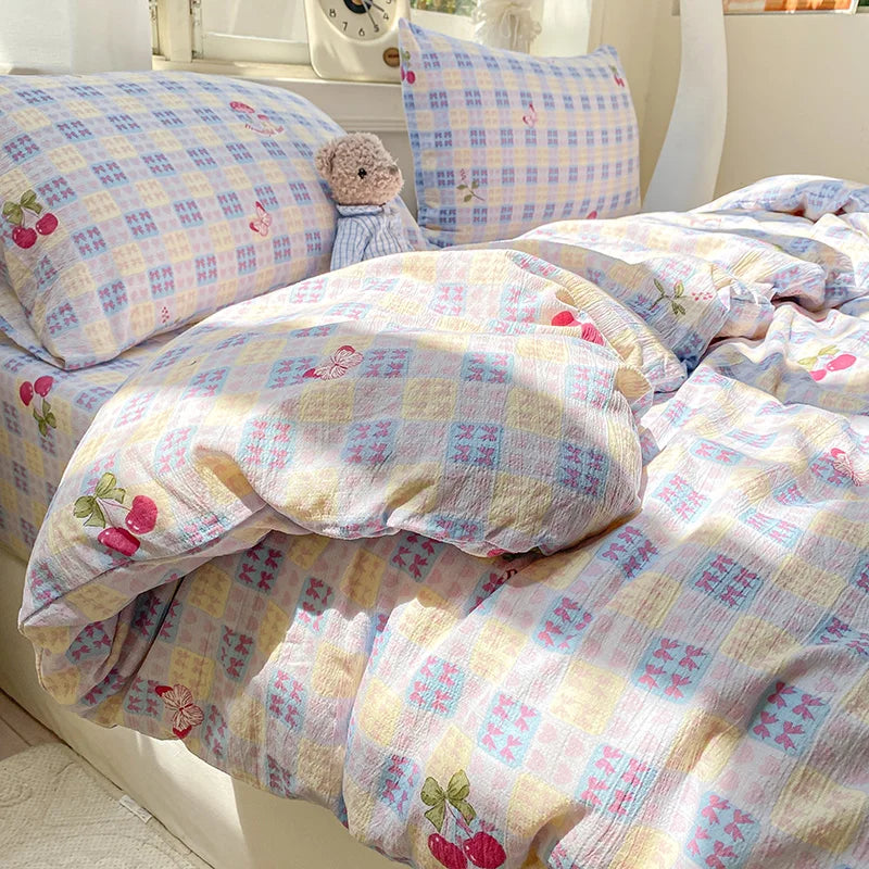 Floral Style Duvet Cover Breathable Quilts Cover Single/Double/Queen Size Comforter Cover Home Bedding (Pillowcase Need Order)