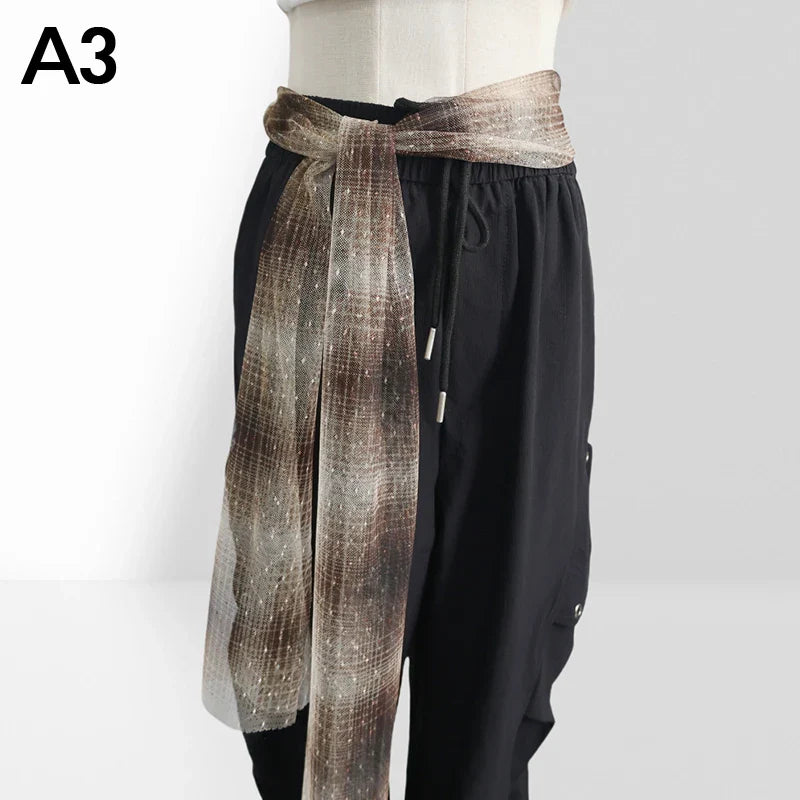 190cm Bohemian Hottie Jazz Belt Mesh Breathable Beach Outer Wear Multifunctional Waist scarf Accessories