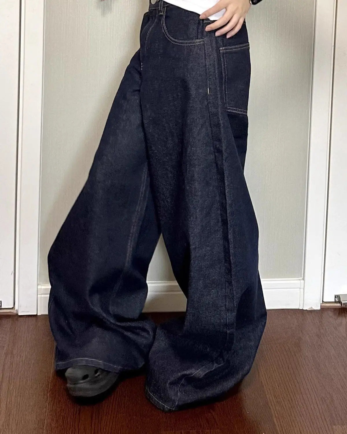 American black high street vibe wide-leg jeans