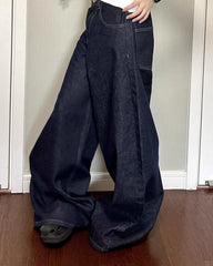 American black high street vibe wide-leg jeans
