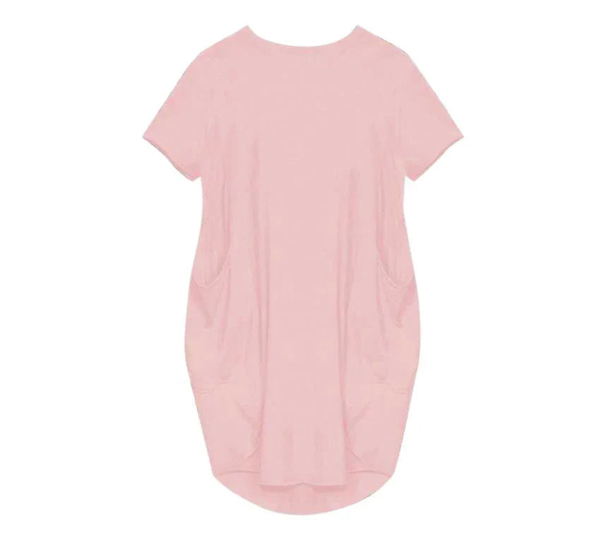 Plus Size Short Sleeve O-Neck Loose Casual Dresses