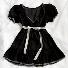 Rural Style Y2K Dress Aesthetics Graphic Print Punk Unique A-line skirt Streetwear Rock Gothic Braces skirt Hip Hop Frock Casual