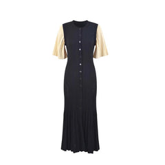 French Elegant Fragrance High-end Slimming Knitted Mermaid Dress Hollow Slimming Fish Tail Knit Dress