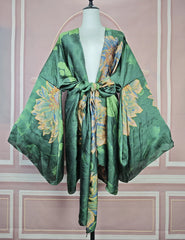 Elegant Floral Lady Beach Bikini Mini Kimonos Plus Size African Swimwear Loose Cardigans Clothes