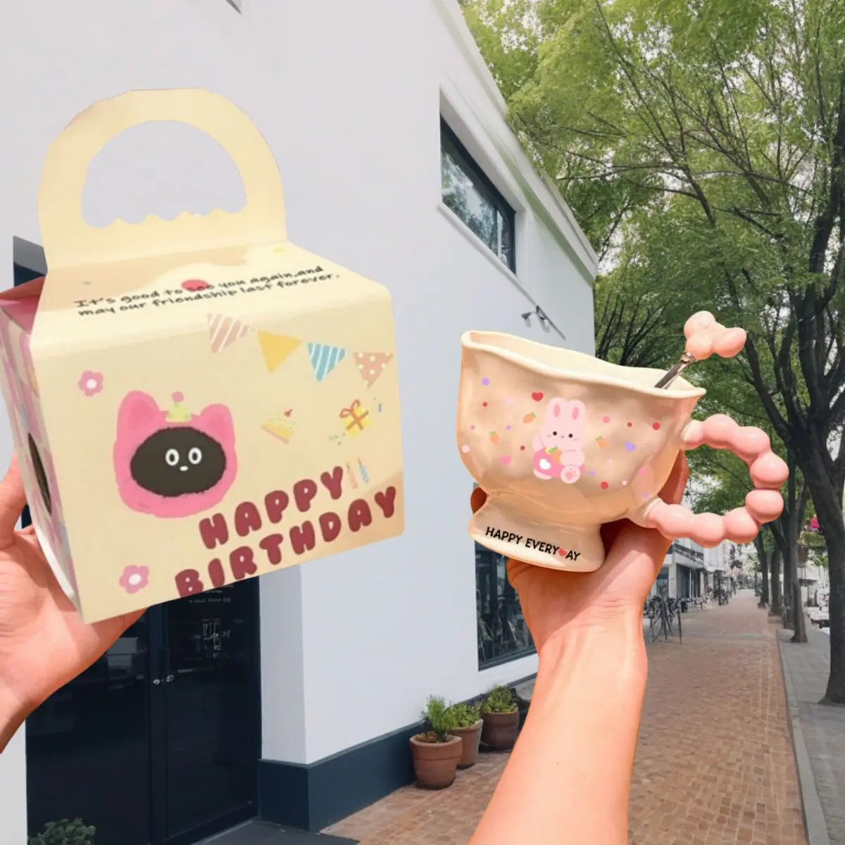 Cup Cartoon High Looks Puppy Bunny Mug Ceramic Cup Couple Water Cup