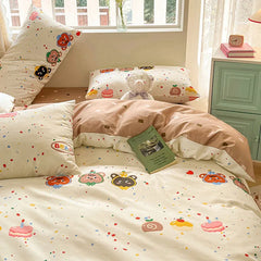 1Pcs 100% Cotton Printed Duvet Cover Cartoon Pattern Skin Friendly Breathable Comforter Cover Bedclothes