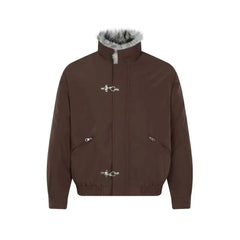 American Aircraft Button Pocket Zipper Stand-Up Collar Parka
