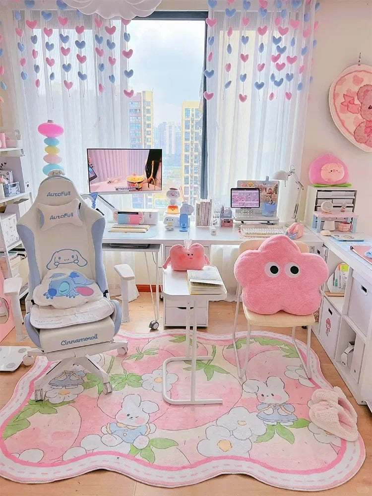 Cute Shaped Flower Bedroom Bedside Mat Home Girly Living Room Coffee Table Rugs Cloakroom Leisure Area Carpets Ковер Tapis 러그