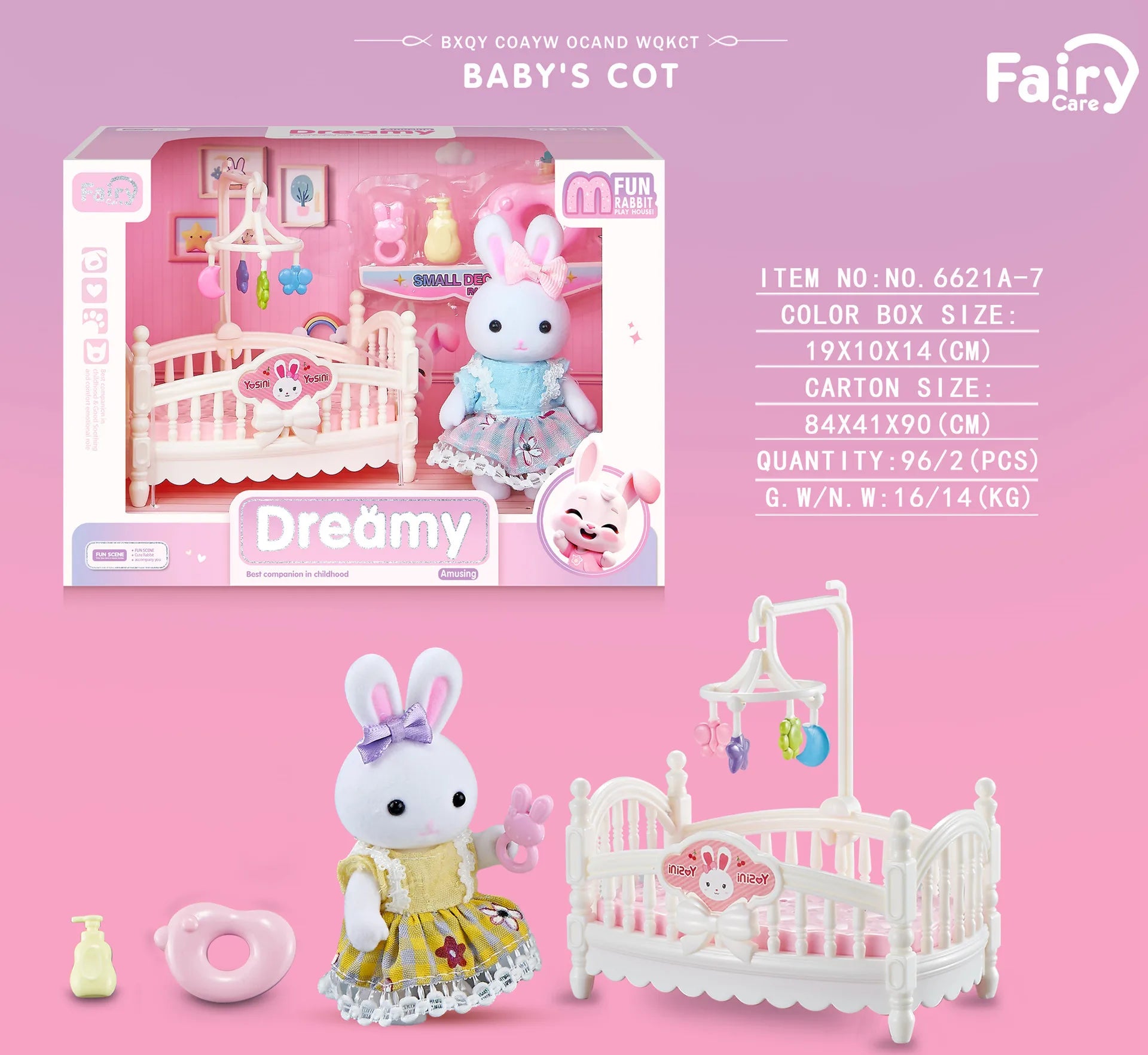 Little Rabbit Bedroom kitchen outdoor gamesLovely Scene Play Toys Simulation Modelling Children Birthday Easter Gift