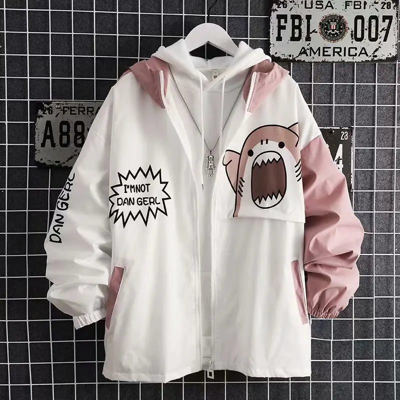 Korean Blackpink Long Sleeve Harajuku Zip Up Hooded Sweatshirts Top Kawaii Clothing Streetwear
