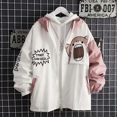 Korean Blackpink Long Sleeve Harajuku Zip Up Hooded Sweatshirts Top Kawaii Clothing Streetwear