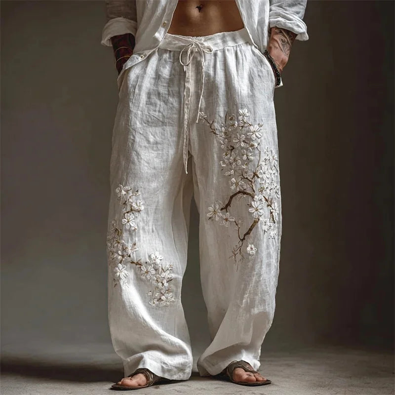 retro Viking Celtic art knot 3D printed casual pants drawstring straight leg pants beach pants