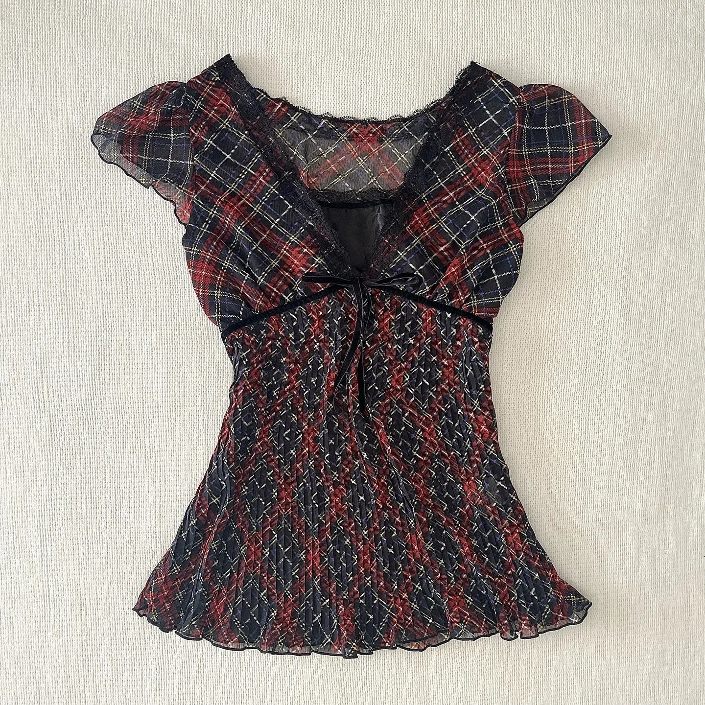 Y2K Vintage Pleated Tees Trashy Street Clothing Girl Slim Fit Tees Harajuku Casual Sweet Tops Chic