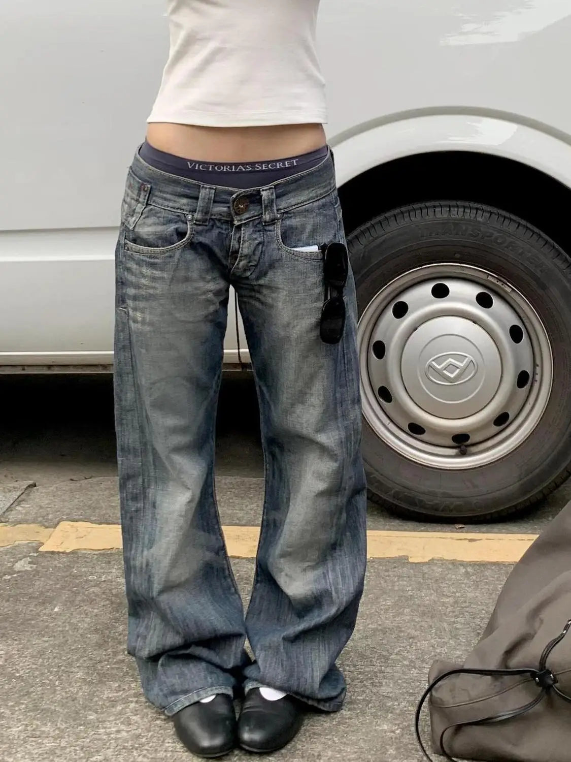 Blue Y2k Baggy Jeans Harajuku Japanese Denim Trousers American Vintage Jean Pants Trashy Clothes
