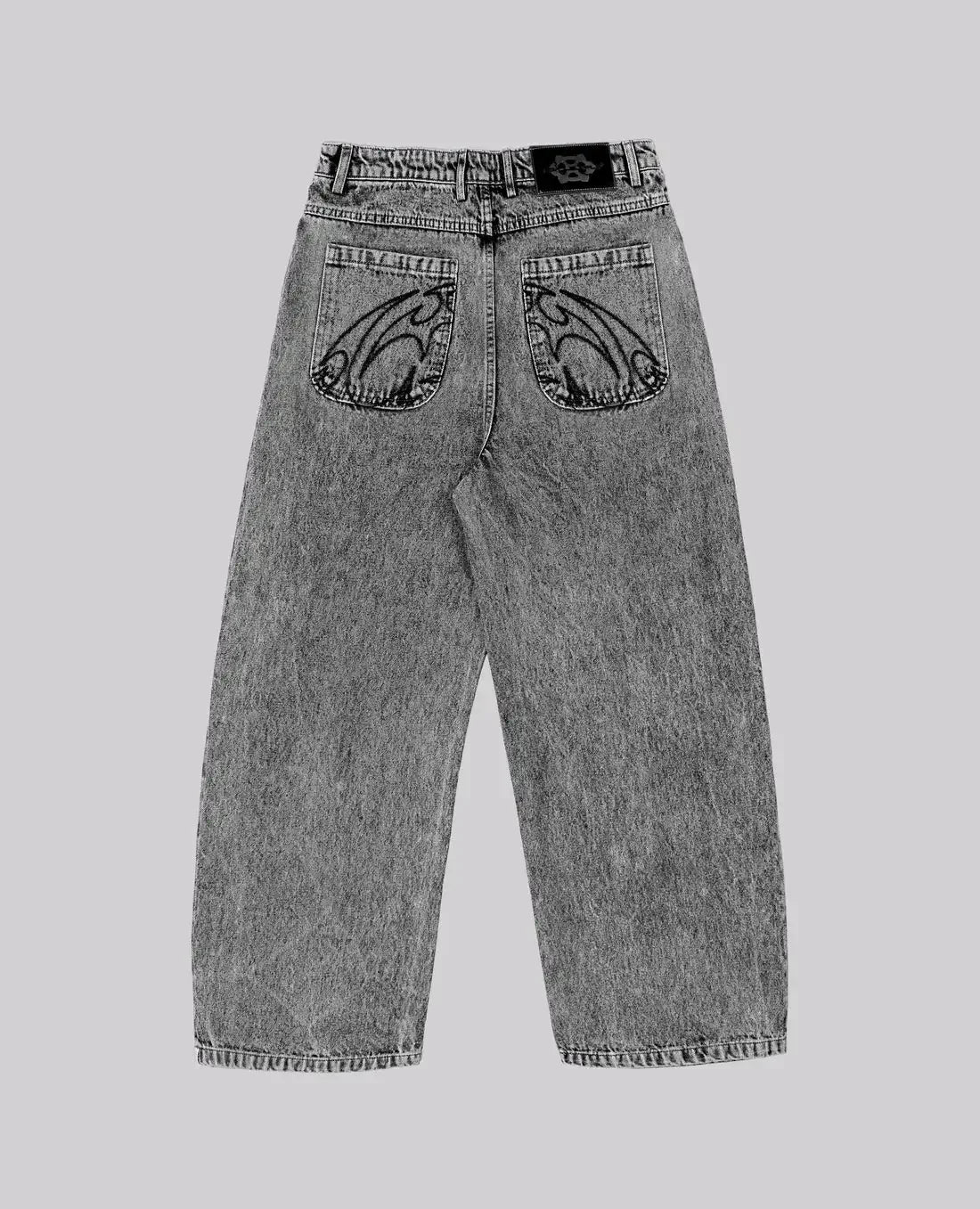 American Graffiti Punk Hip-Hop Printed Gothic Jeans