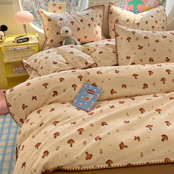 Lace Single Item Quilt Cover Skin-friendly Cotton Korean Version French Shell Quilt Cover Two People Use Bedding