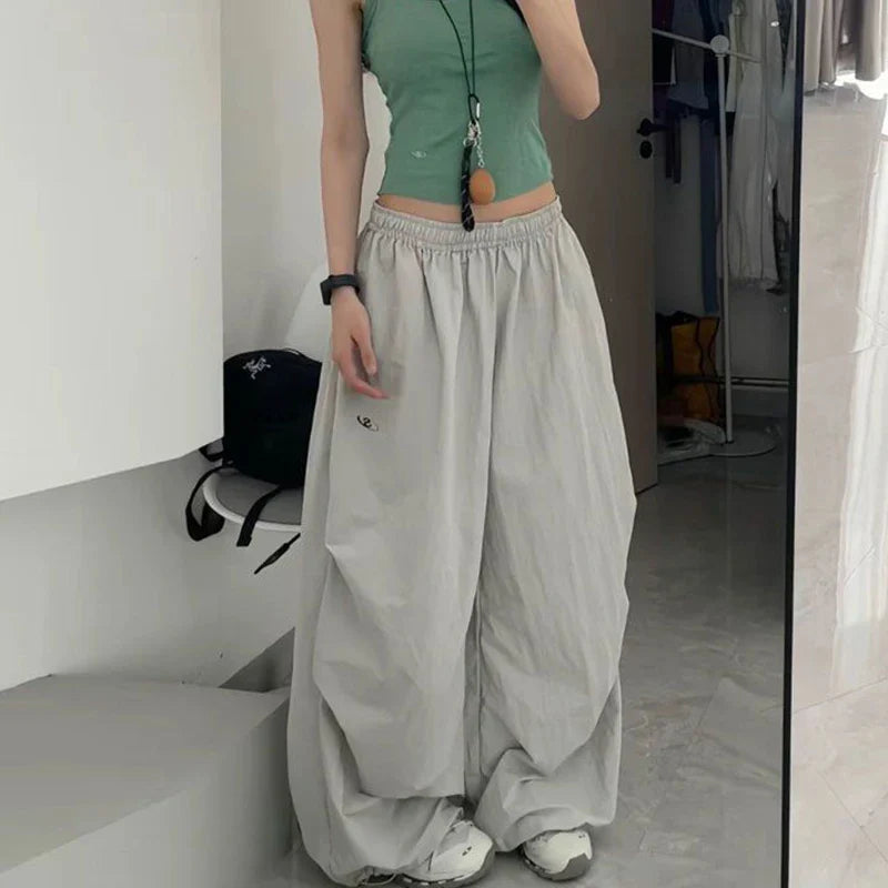 Oversized Black Sweatpants Y2K Harajuku Baggy Joggers Streetwear Wide Leg Pants Korean Casual Trousers New