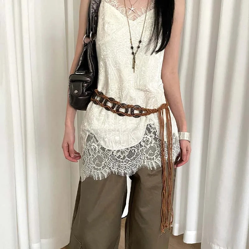 Vintage Handmade Woven Waist Chain