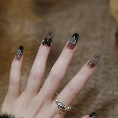 24PCS/1BOX girls Wear Wholesale Bow Girls Nail Art Fake Nails