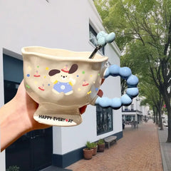Cup Cartoon High Looks Puppy Bunny Mug Ceramic Cup Couple Water Cup