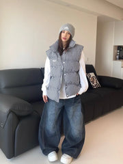 Casual Y2K Loose Baggy Jeans Blue Washed High Street Vintage Cargo Pants Wide Leg Oversized Trousers y2k pants