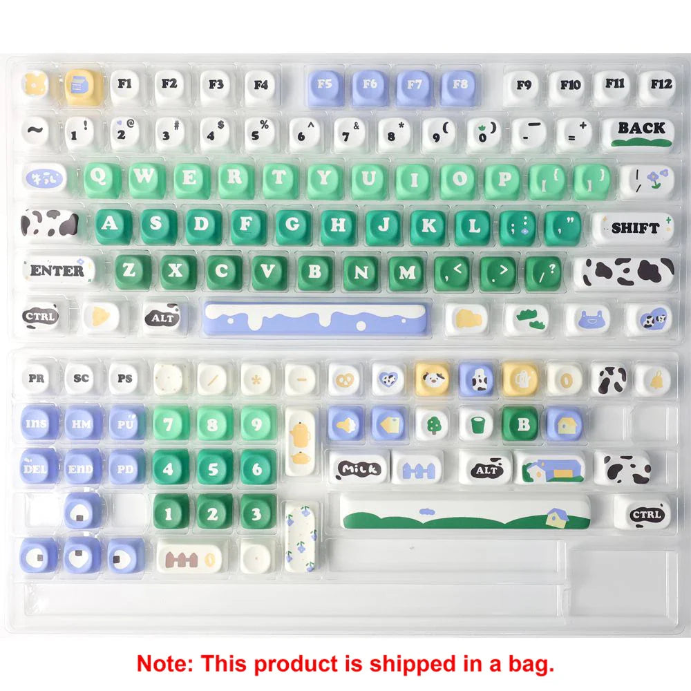 Pink Cat Dye Sublimation PBT Keycaps 136 Keys MOA Profile Keyboard Keycaps