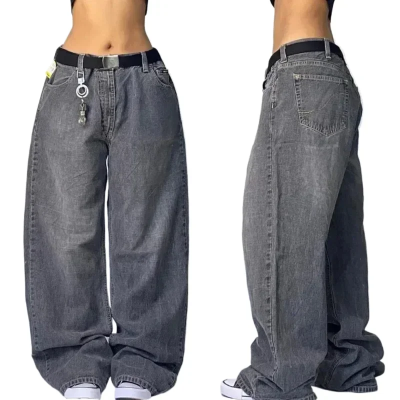 American Trend Retro Hip-hop Embroidery Pattern Baggy Jeans