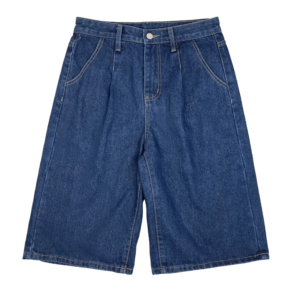 jean shorts, street style, fitted design, denim fabric, mid-rise waist, comfortable