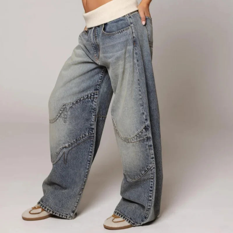 Hip Hop Splice Basics Retro Jeans