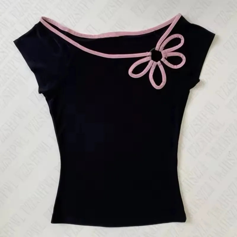 Y2k Tank Top Flower Harajuku Graphic Print Rock Goth Unique Crop top Streetwear Punk Vintage Sleeveless Top Casual Hip Hop Vest