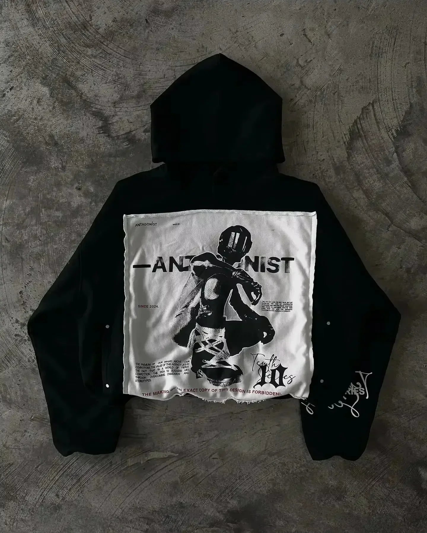 Retro Dark Style Zipper Hoodie Y2K Clothess Hip Hop Skull Patch Embroidery White Oversized Sweatshirt